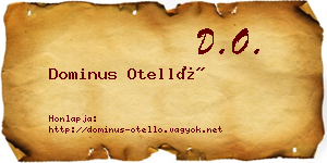 Dominus Otelló névjegykártya
